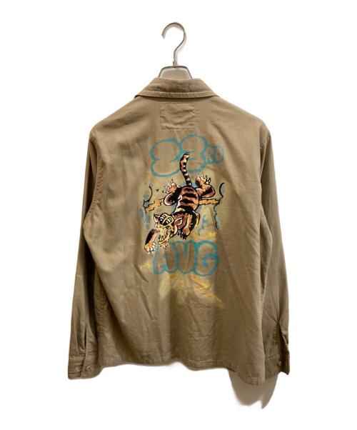 AVIREX（アヴィレックス）AVIREX (アヴィレックス) バックプリントジャケット ベージュ サイズ:SIZE Lの古着・服飾アイテム