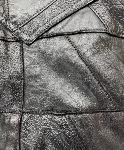 古着（フルギ）古着 (フルギ) ボア付きレザーベスト ブラック サイズ:SIZE Lの古着・服飾アイテム