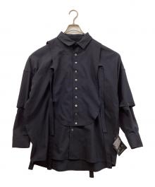SHAREEF（シャリーフ）の古着「LAYERED L/S SHIRTS」｜ブラック