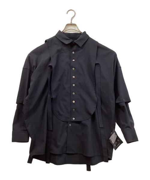 SHAREEF（シャリーフ）SHAREEF (シャリーフ) LAYERED L/S SHIRTS ブラック サイズ:SIZE 1の古着・服飾アイテム