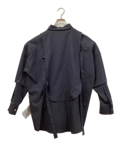 SHAREEF（シャリーフ）SHAREEF (シャリーフ) LAYERED L/S SHIRTS ブラック サイズ:SIZE 1の古着・服飾アイテム