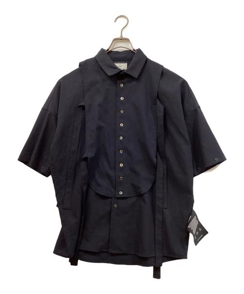 SHAREEF（シャリーフ）SHAREEF (シャリーフ) LAYERED L/S SHIRTS ブラック サイズ:SIZE 1の古着・服飾アイテム