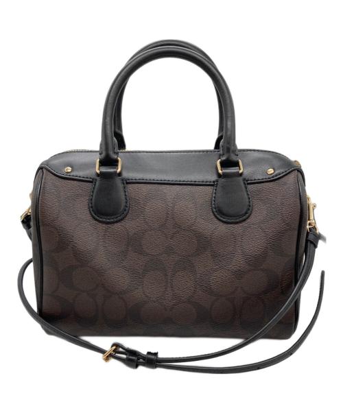 COACH（コーチ）COACH (コーチ) シグネチャー ミニベネット 2way ハンドバッグ ブラウンの古着・服飾アイテム