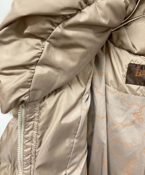 BALMAIN（バルマン）BALMAIN (バルマン) ファーダウンジャケット ブラウン サイズ:	SIZE Mの古着・服飾アイテム