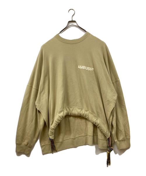 AMBUSH（アンブッシュ）AMBUSH (アンブッシュ) ドローコード装飾クルーネックスウェット ベージュ サイズ:	SIZE XLの古着・服飾アイテム