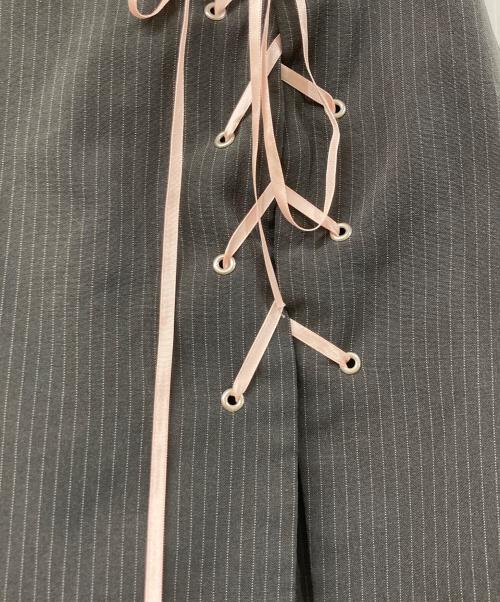 MILK（ミルク）MILK (ミルク) Ribbon Eyelet ミニ SK グレー サイズ:実寸をご確認くださいの古着・服飾アイテム