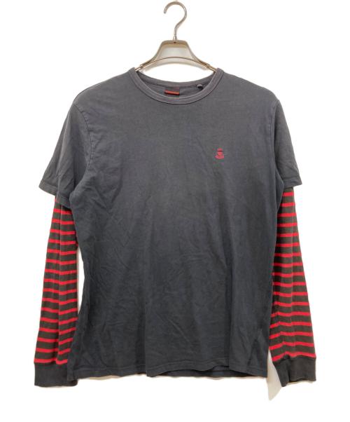 DIESEL（ディーゼル）DIESEL (ディーゼル) レイヤードカットソー ベージュ サイズ:	SIZE XLの古着・服飾アイテム
