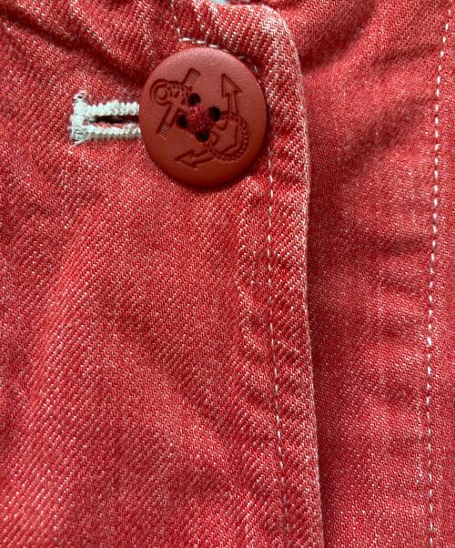 PINK HOUSE（ピンクハウス）PINK HOUSE (ピンクハウス) ノーカラージャケット レッド サイズ:実寸をご確認くださいの古着・服飾アイテム