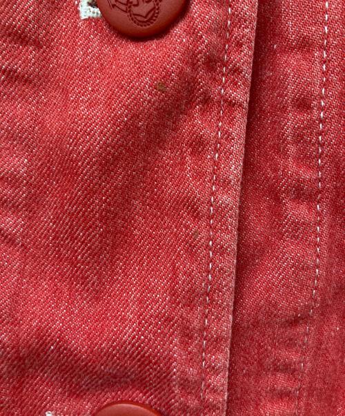 PINK HOUSE（ピンクハウス）PINK HOUSE (ピンクハウス) ノーカラージャケット レッド サイズ:実寸をご確認くださいの古着・服飾アイテム
