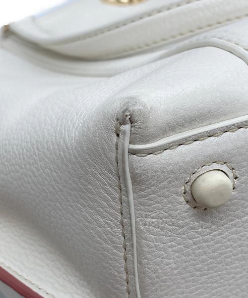 COLE HAAN（コールハーン）COLE HAAN (コールハーン) スモールターントートバッグ ホワイトの古着・服飾アイテム