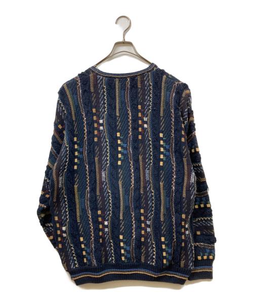 LINEA UOMO（リネア・ウォモ）LINEA UOMO (リネア・ウォモ) 古着3Dニット ネイビー サイズ:Mの古着・服飾アイテム