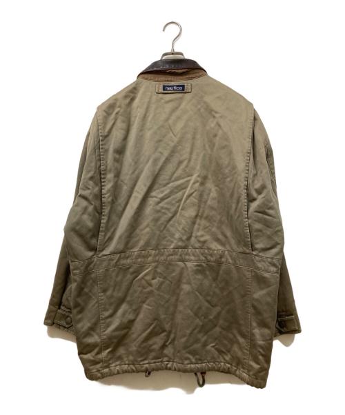 NAUTICA（ノーティカ）NAUTICA (ノーティカ) 古着襟レザージャケット オリーブ サイズ:Mの古着・服飾アイテム