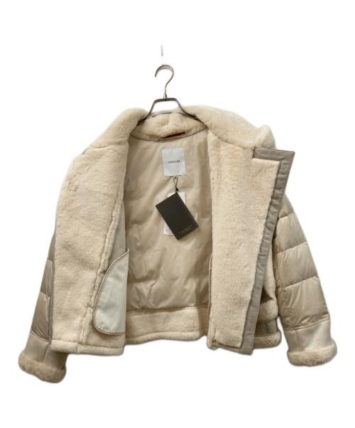 LOVELESS（ラブレス）LOVELESS (ラブレス) ファーコンビライダースダウン アイボリー サイズ:	SIZE 36の古着・服飾アイテム