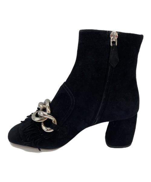 MIU MIU（ミュウミュウ）MIU MIU (ミュウミュウ) サイドジップブーツ ブラック サイズ:	SIZE 34の古着・服飾アイテム