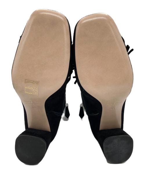 MIU MIU（ミュウミュウ）MIU MIU (ミュウミュウ) サイドジップブーツ ブラック サイズ:	SIZE 34の古着・服飾アイテム