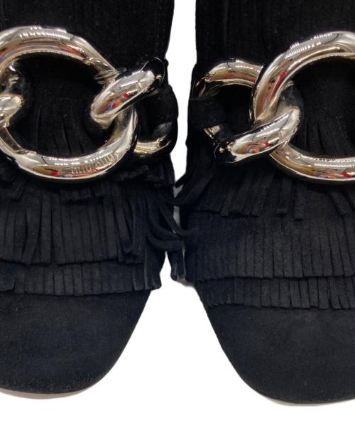 MIU MIU（ミュウミュウ）MIU MIU (ミュウミュウ) サイドジップブーツ ブラック サイズ:	SIZE 34の古着・服飾アイテム