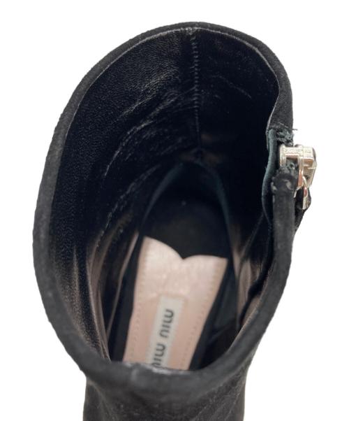 MIU MIU（ミュウミュウ）MIU MIU (ミュウミュウ) サイドジップブーツ ブラック サイズ:	SIZE 34の古着・服飾アイテム