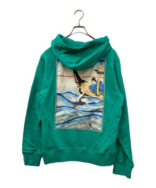KENZO（ケンゾー）KENZO (ケンゾー) 浮世絵 海女と魚 フーディー グリーン サイズ:SIZE Lの古着・服飾アイテム