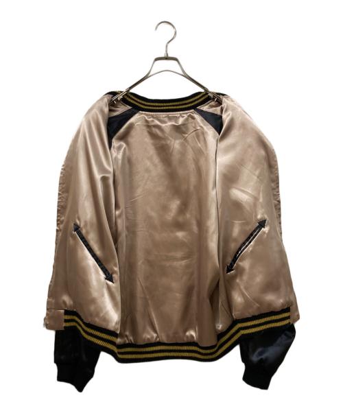BEAMS（ビームス）BEAMS (ビームス) 別注リバーシブルサテンスカジャン ブラック サイズ:SIZE Lの古着・服飾アイテム