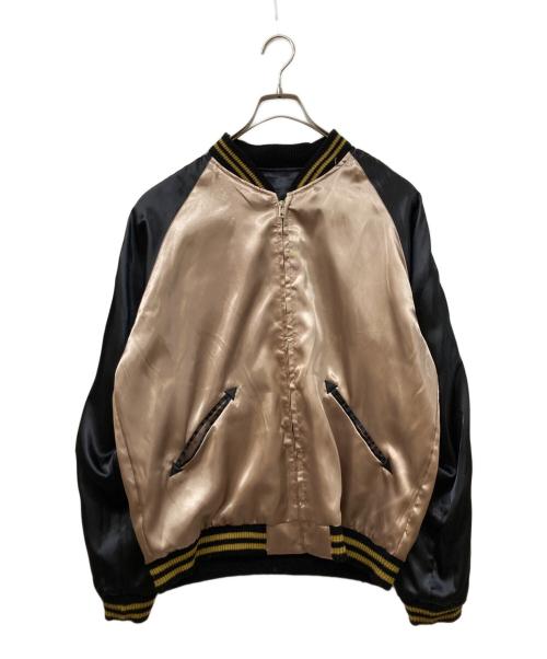 BEAMS（ビームス）BEAMS (ビームス) 別注リバーシブルサテンスカジャン ブラック サイズ:SIZE Lの古着・服飾アイテム