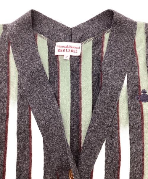 Vivienne Westwood RED LABEL（ヴィヴィアンウエストウッドレッドレーベル）Vivienne Westwood RED LABEL (ヴィヴィアンウエストウッドレッドレーベル) ニットカーディガン グレー サイズ:SIZE 2の古着・服飾アイテム