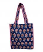 ne quittez pasヌキテパ）の古着「Cotton Canvas Hand Printed Gusseted Bag」