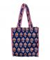 ne quittez pas (ヌキテパ) Cotton Canvas Hand Printed Gusseted Bag：5000円