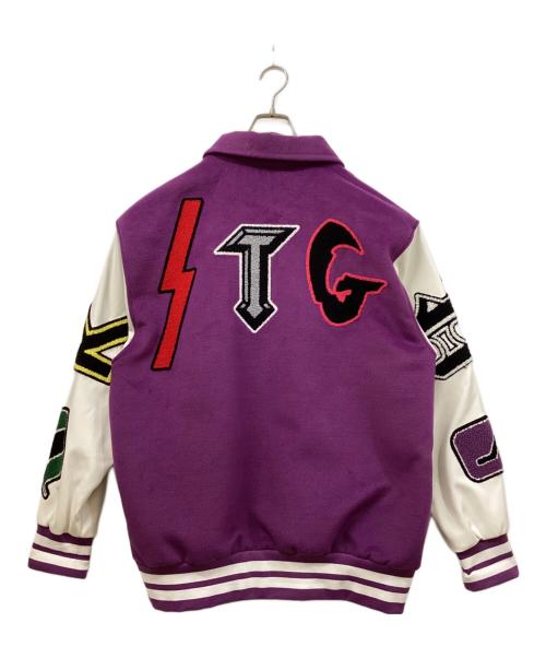 BACKSTAGE PASS（バックステージパス）BACKSTAGE PASS (バックステージパス) META JAMオーバーサイズ スタジャン パープル サイズ:SIZE 3-4の古着・服飾アイテム