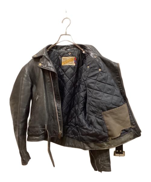Schott（ショット）Schott (ショット) ダブルライダースジャケット ブラック サイズ:SIZE 40の古着・服飾アイテム