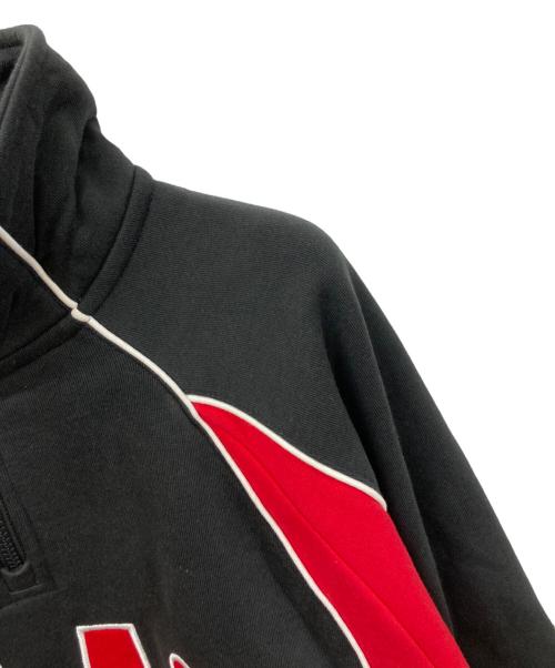 PALACE（パレス）PALACE (パレス) COURTSIDE 1/4 ZIP／スウェット ブラック サイズ:SIZE Mの古着・服飾アイテム