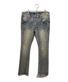 VICIOUS（ヴィシャス）の古着「EMBELLISHED FLARE DENIM」｜インディゴ