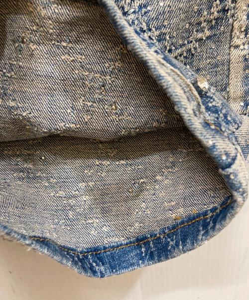 VICIOUS（ヴィシャス）VICIOUS (ヴィシャス) EMBELLISHED FLARE DENIM インディゴ サイズ:	SIZE 34の古着・服飾アイテム