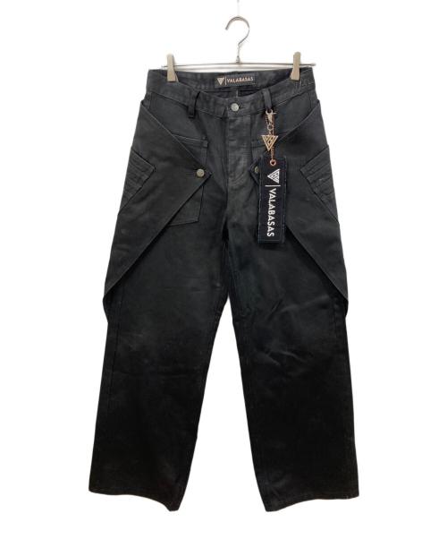 VALABASAS（バラバサス）VALABASAS (バラバサス) レイヤードデニムパンツ ブラック サイズ:	SIZE 30の古着・服飾アイテム