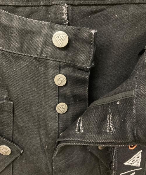 VALABASAS（バラバサス）VALABASAS (バラバサス) レイヤードデニムパンツ ブラック サイズ:	SIZE 30の古着・服飾アイテム
