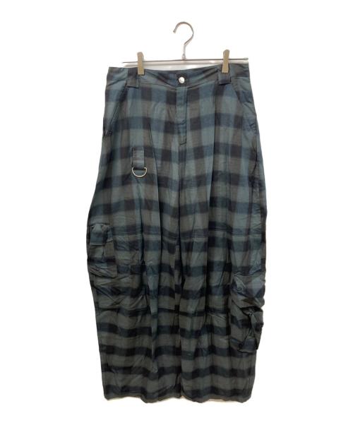COLLINA STRADA（コリーナストラーダ）COLLINA STRADA (コリーナストラーダ) チェックカーゴパンツ ネイビー サイズ:SIZE Mの古着・服飾アイテム