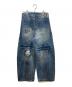 ANTIPROMIND (アンチプロマインド) TEXTURED TUCK CURVED DENIM PANTS インディゴ サイズ:	SIZE 2：6000円