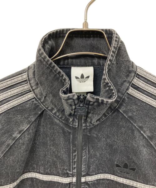 adidas Originals（アディダスオリジナル）adidas originals (アディダスオリジナル) ブラックデニム トラックトップ ブラック サイズ:	SIZE XLの古着・服飾アイテム