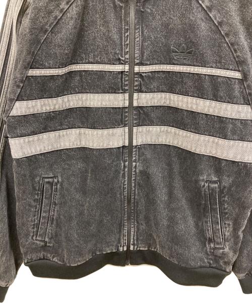 adidas Originals（アディダスオリジナル）adidas originals (アディダスオリジナル) ブラックデニム トラックトップ ブラック サイズ:	SIZE XLの古着・服飾アイテム