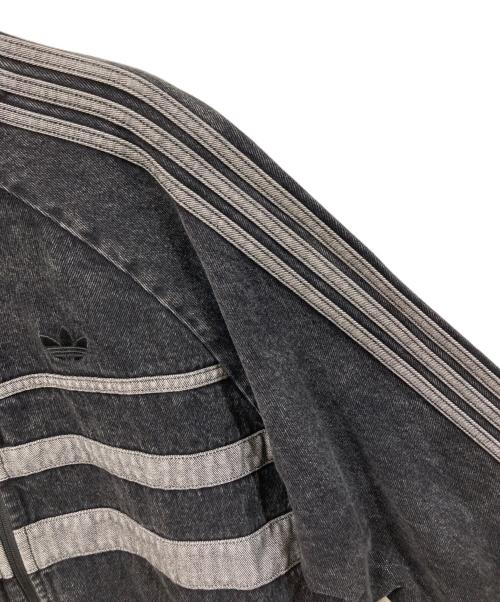 adidas Originals（アディダスオリジナル）adidas originals (アディダスオリジナル) ブラックデニム トラックトップ ブラック サイズ:	SIZE XLの古着・服飾アイテム