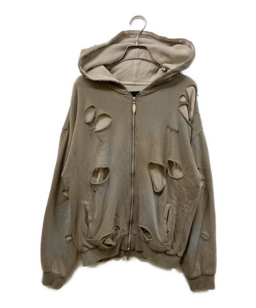 JUN/NAKAYAMA（ジュン ナカヤマ）JUN/NAKAYAMA (ジュン ナカヤマ) THERMAL LAYERED ZIP HOODIE オリーブ サイズ:SIZE 46の古着・服飾アイテム
