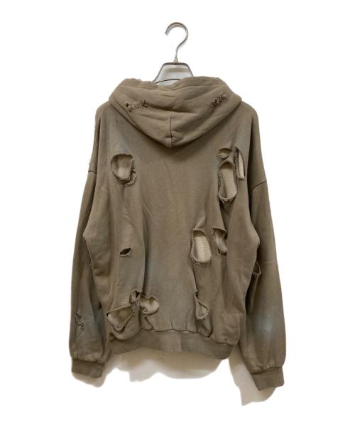 JUN/NAKAYAMA（ジュン ナカヤマ）JUN/NAKAYAMA (ジュン ナカヤマ) THERMAL LAYERED ZIP HOODIE オリーブ サイズ:SIZE 46の古着・服飾アイテム
