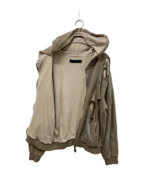 JUN/NAKAYAMA（ジュン ナカヤマ）JUN/NAKAYAMA (ジュン ナカヤマ) THERMAL LAYERED ZIP HOODIE オリーブ サイズ:SIZE 46の古着・服飾アイテム