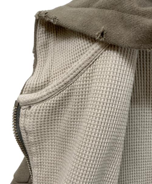 JUN/NAKAYAMA（ジュン ナカヤマ）JUN/NAKAYAMA (ジュン ナカヤマ) THERMAL LAYERED ZIP HOODIE オリーブ サイズ:SIZE 46の古着・服飾アイテム