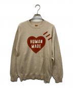 HUMAN MADEヒューマンメイド）の古着「ハートロゴニット/ HEART KNIT SWEATER」｜ベージュ