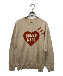 HUMAN MADE（ヒューマンメイド）の古着「ハートロゴニット/ HEART KNIT SWEATER」｜ベージュ