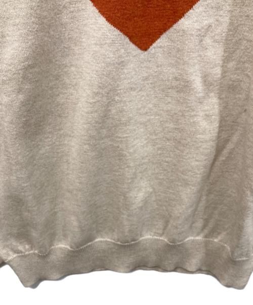 HUMAN MADE（ヒューマンメイド）HUMAN MADE (ヒューマンメイド) ハートロゴニット/ HEART KNIT SWEATER ベージュ サイズ:	SIZE Mの古着・服飾アイテム