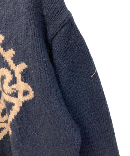 HUMAN MADE（ヒューマンメイド）HUMAN MADE (ヒューマンメイド) HEART KNIT SWEATER ネイビー サイズ:	SIZE Lの古着・服飾アイテム