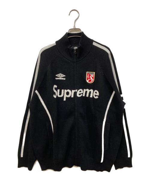 SUPREME（シュプリーム）SUPREME (シュプリーム) UMBRO (アンブロ) ZIP UP SWEATER/コラボジップニット ブラック サイズ:SIZE XLの古着・服飾アイテム