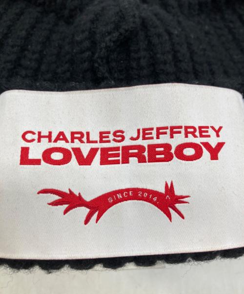 CHARLES JEFFREY LOVERBOY（チャールズ ジェフリー ラバーボーイ）CHARLES JEFFREY LOVERBOY (チャールズ ジェフリー ラバーボーイ) ニット帽 ブラックの古着・服飾アイテム
