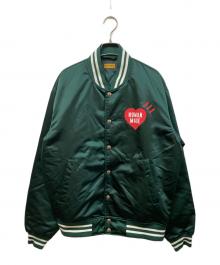 HUMAN MADE（ヒューマンメイド）の古着「NYLON STADIUM JACKETスタジャン」｜グリーン